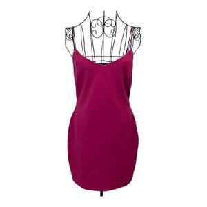 Fuchsia mini dress with rhinestone strappy back size M